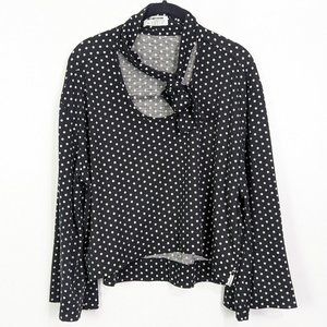 One Teaspoon Polka Dot Bow Cropped Length Top Size S